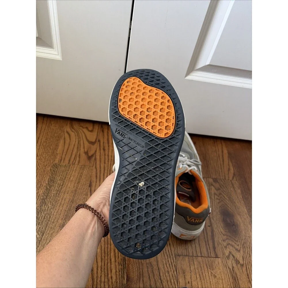 Vans Wayvee Grey Blue Orange Skateboarding Shoe - Size 11